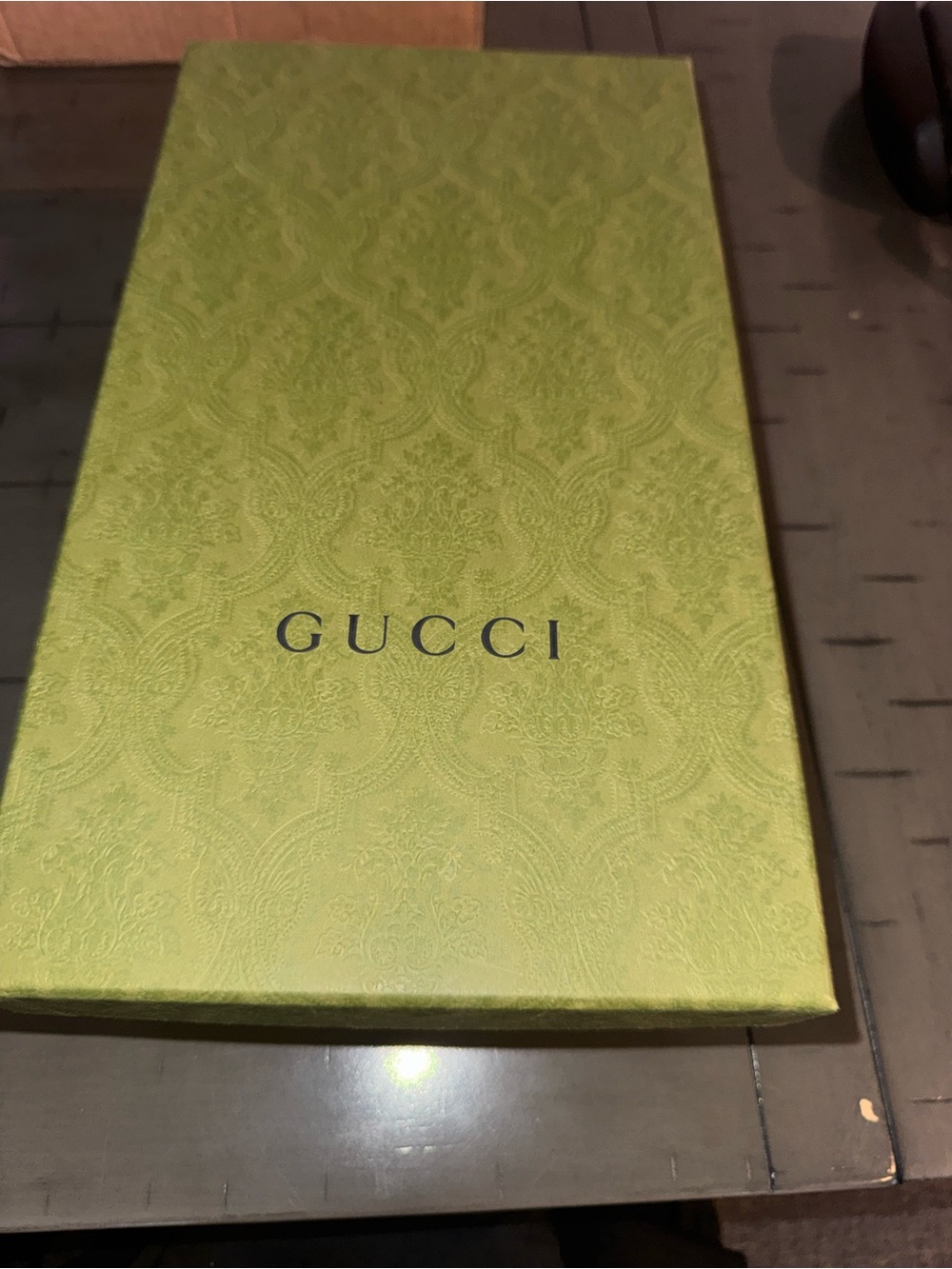 Gucci Lime Green Embossed Logo Box